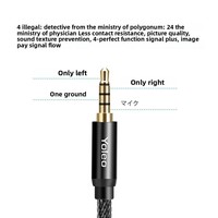 Pour UGREEN 4 pôles TRRS 3.5mm câble Aux 4 conducteurs auxiliaire mâle à mâle prise Audio stéréo PVC HiFi Support pour haut-parleurs tressés