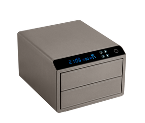 Steel Double Layer Cabinet Storage <strong>Wardrobe</strong> <strong>Hardware</strong> with Fingerprint Access and Single Damper Track Slider - Product Image 1