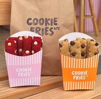 Boîte d'emballage pour pâtisseries, cupcakes, mini-gâteaux, frites, beignets, biscuits, avec compartiment pour sauce, emballage pour boulangerie, vente directe d'usine