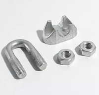 Pince de levage simple en acier au carbone PBL, très polie, malléable, robuste, pour câble métallique, double pince, clips de câble métriques