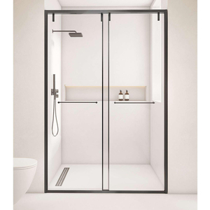 Vendita calda Design moderno <span class=keywords><strong>porta</strong></span> <span class=keywords><strong>doccia</strong></span> scorrevole in vetro 10mm pieghevole angolo custodia con rullo per Hotel senza cornice <span class=keywords><strong>doccia</strong></span> - Product Image 1