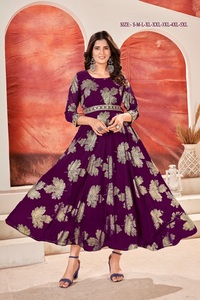 Moda alla moda di <span class=keywords><strong>grandi</strong></span> dimensioni abito Kurti per le donne del partito e del Festival disponibile a prezzo all'ingrosso dall'India - Product Image 2