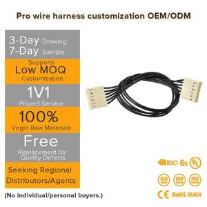 Kabel Harness Terminal Belakang Panjang Profesional <span class=keywords><strong>2</strong></span>.54mm Spacing 6-Pin KF2510 untuk Aplikasi Layar LED dan Panel Kontrol - Product Image 1