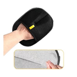 Guante removedor de pelo de mascotas, poliéster negro, multifuncional para perros grandes - Product Image 3