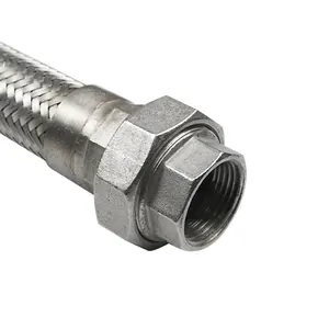 Industrial Full 304 Stainless Steel Food Grade Metal Hose Sanitary Quick Fitting Corrugated Pipe Metal Braided Mesh Hose