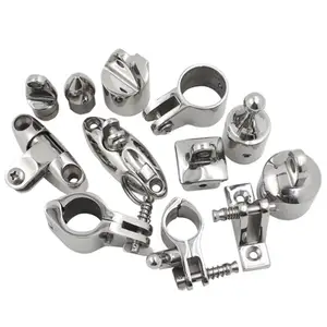 Marine Stainless Steel 316 Bimini Top Fitting Eye End /Deck Hinge/Jaw Slide Boat Canopy Accessories Bimini Top Hardware