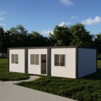 Casas Contenedor Prefabricadas Desmontables Modernas y Transpirables, Estándar y Modulares, para Uso de Oficina, Edificio de Oficinas de 3 Habitaciones