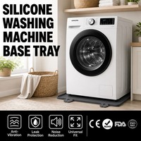 Tapis de protection pour lave-linge, bac de drainage, tapis en silicone antidérapant et anti-vibration