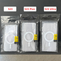 Pour Samsung Galaxy S25 S24 Plus S23 FE S22 Ultra Couverture Arrière PC Transparent Magnétique Acrylique Cristal Clair Antichoc Téléphone Cas