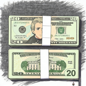 200 pièces de billets factices en dollars américains de qualité supérieure, billets en papier de 20, 50, 100 dollars réalistes, argent factice pour <span class=keywords><strong>films</strong></span>, jouets, 78*33mm, taille 50% - Product Image 3