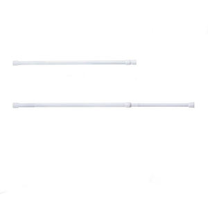 Tringle à rideau moderne en métal, blanche, courte, <span class=keywords><strong>extensible</strong></span>, à <span class=keywords><strong>ressort</strong></span>, réglable, pour fenêtres, armoires <span class=keywords><strong>de</strong></span> salle <span class=keywords><strong>de</strong></span> bain, cuisine - Product Image 6