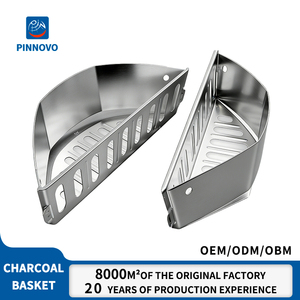 Pinnovo Char-Basket Porte-<span class=keywords><strong>charbon</strong></span> en acier aluminisé, paniers à <span class=keywords><strong>charbon</strong></span> pour grillades indirectes, compatibles avec les grils à <span class=keywords><strong>charbon</strong></span> <span class=keywords><strong>de</strong></span> <span class=keywords><strong>bois</strong></span> <span class=keywords><strong>de</strong></span> grande taille - Product Image 1