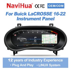 แผงหน้าปัดดิจิตอล NaviHua สำหรับ Buick LaCrosse ปี 2016-2022 มาตรวัดความเร็วแบบ LCD ระบบ Linux แบบเสียบใช้งานได้ทันที - Product Image 1