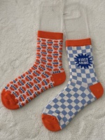 Chaussettes pour enfants personnalisées, en coton tricoté respirant, à motifs de dessins animés colorés et mignons, pour les jeunes enfants