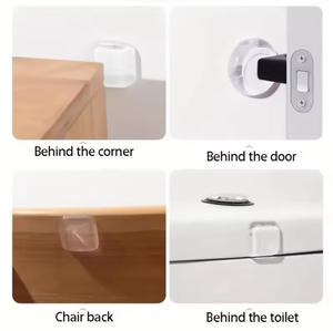 Pelindung Dinding Kenop Pintu Persegi Transparan, Bumper Pegangan Pintu Karet Lembut, Penahan Pintu, Pelindung Dinding dengan Perekat Kuat - Product Image 3