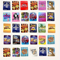 Sacs en mylar refermables à l'épreuve des odeurs personnalisés pour bonbons, herbes, 3,5 g, 7 g, 14 g, produits comestibles, bonbons gélifiés, biscuits, emballage de biscuits, recyclable, lait