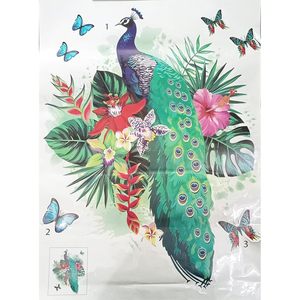 PARIJAT HANDICRAFT creativo colorido vinilo pared pegatina rey pájaros naturaleza diseño Pavo Real mariposa única naturaleza inspirada Decoración - Product Image 3