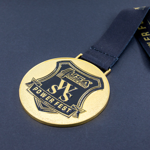 Custom 3D Weightlifting Powerlifting <strong>Medal</strong> Commemorative <strong>Zinc</strong> <strong>Alloy</strong> Award with Ribbon Lanyard Hanger Metal <strong>Material</strong> - Product Image 5