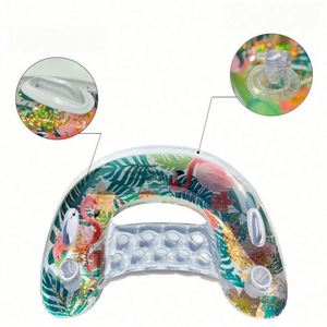 Sparkly Flamingo Summer Eco-Friendly Soft PVC <b>Inflatable</b> Pool <b>Float</b> Lounger Recliner for Adults - Product Image 3