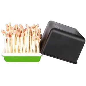 Seed germination tray hydroponic peanut bean sprouts planting tray plant seedling germination tray with black lid