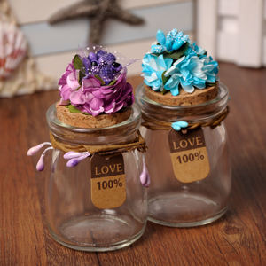 Yüksek kaliteli düğün ziyafet puding cam kavanoz bebek duş Favor cam şeker kutusu - Product Image 3