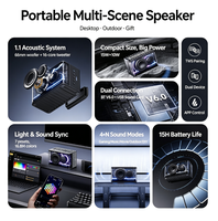 Edifier Nouveau Haut-parleur Portable de Bureau Gaming Play RGB Transparent V6.0 avec Audio Haute Résolution et Mode Carte Son USB
