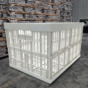 Caisse de transport pliable XingTai, panier de rangement en plastique, grande caisse en plastique pliable avec couvercle respirant pour l'usine de stockage - Product Image 6