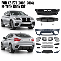 Kit carrosserie style MT pour BMW X6 E71 2007-2014, look M-Tech, ensemble de pare-chocs sport, matériau PP, pare-chocs avant et arrière avec diffuseur