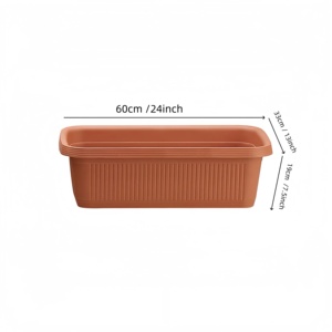Pot de fleurs corinthien <span class=keywords><strong>en</strong></span> plastique rectangle de 60cm pour jardin - Product Image 2
