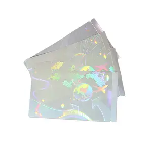 Shiny Transparent ID Card Hologram Overlay, Read to Ship Self Adhesive Holographic ID Card Overlay