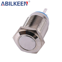 Interrupteur à bouton-poussoir métallique LED étanche IP65 robuste 3A 250V 1NO 1NC/2NO 2NC pour systèmes de contrôle d'automatisation électrique