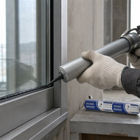 Mastic silicone structurel de qualité 35 pour joints de façade, résistant aux déformations et aux intempéries