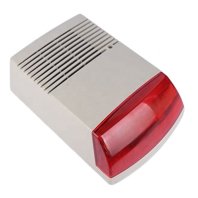Waterproof 120dB Security Burglar Strobe Light Outdoor Speaker Decoy Wireless Alarm Siren Outdoor Use