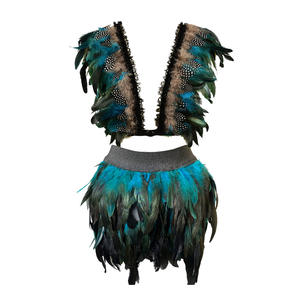 WOWEI Wild Sexy Prom Queen <span class=keywords><strong>Plume</strong></span> Tentation Femmes Sexy Costume séparé Costume de corps Harnais Lingerie Tube - Product Image 1