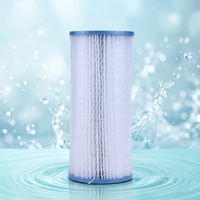 Fabrication professionnelle, nettoyage facile, filtre à cartouche plissé en polyester hautement efficace pour filtre à eau domestique