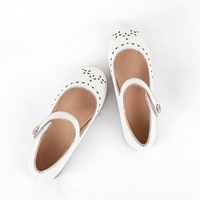 Chaussures plates Mary Jane en cuir à carreaux pour filles avec bride à boucle antidérapantes pour les fêtes - Quatre saisons