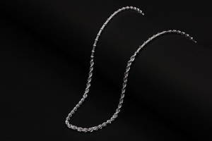 สร้อยคอเงินแท้ 64% พรีเมียม ดีไซน์ชุบโรเดียม SATVA SILVER สำหรับทุกเพศ - Product Image 2