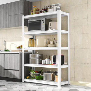 Étagère de rangement de cuisine blanche Three Arrows à 4 niveaux, étagère métallique réglable pour four à micro-ondes, usage domestique - Product Image 3