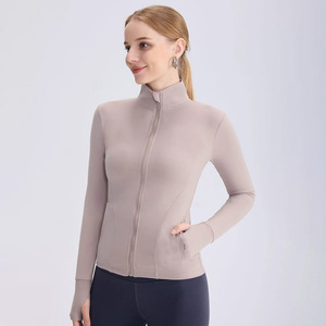 Veste de sport respirante coupe-vent sur mesure, grande taille, couleur unie, manches longues, fermeture éclair, ajustée, pour la course à pied, l'entraînement et la salle de sport - Product Image 6