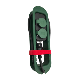 Tuv 5.5m ổ cắm không thấm nước IP44 ngoài trời Vườn Ổ cắm điện ổ cắm với bìa 2 cách không thấm nước vườn dây Reel extens - Product Image 1