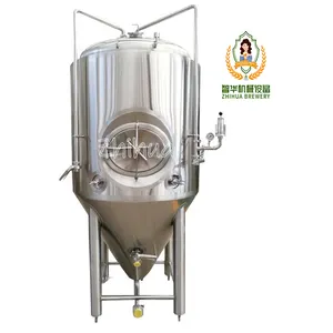 5HL Beer brewing fermenter with glycol jacket glycol chiller brewing 500 litre fermenter for cfrat beer brewing