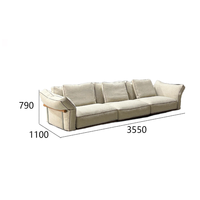 Canapé en tissu de coton et de lin de style moderne VOXHOME pour salon, chambre à coucher, meubles de maison, canapé modulaire sectionnel