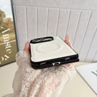 Étui en cuir magnétique pour iPhone Duo à écran pliable, compatible avec la charge sans fil ultra-mince, protection de luxe pour les professionnels