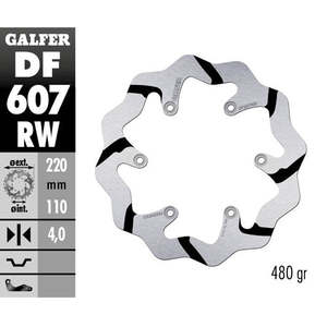Galfer Race disco freno posteriore per Ktm SX 250 93-25 nuovo realizzato in alluminio acciaio plastico - Product Image 1