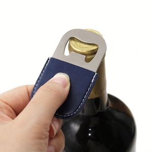 Stocked 7 Colors PU Leather Bottle Opener <b>Keychain</b> Portable Promotional Keyring for Welcome Gifts Wine Beer Lovers - Product Image 4