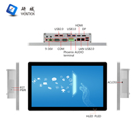 Panel PC Industrial de 13.3 Pulgadas con Pantalla Ancha 16:9, Sin Ventilador, J6412 N97 N305, 2 COM, LAN Dual, WiFi, 4G, Win11, Linux, VESA, Computadora Integrada