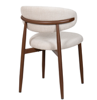 Chaise de salle à manger minimaliste moderne avec revêtement en PU et pieds en métal pour la maison, le bureau, l'hôtel, l'appartement, la villa