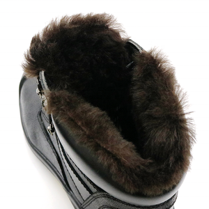 Kaplan usta Anti kayma yağ asit geçirmez kauçuk taban çelik ayak Anti delinme yün astar sıcak erkek güvenlik ayakkabıları kış - Product Image 5