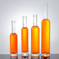 Op voorraad groothandel 200ml 375ml 500ml lege opbergflesjes helder glas fruitwijn likeurflessen