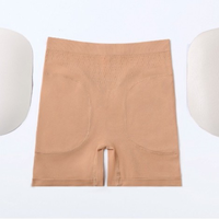 Culotte gainante pour femme avec coussinets amovibles, effet rehausseur de hanches et fessiers, contrôle du ventre, shorty sculptant rembourré